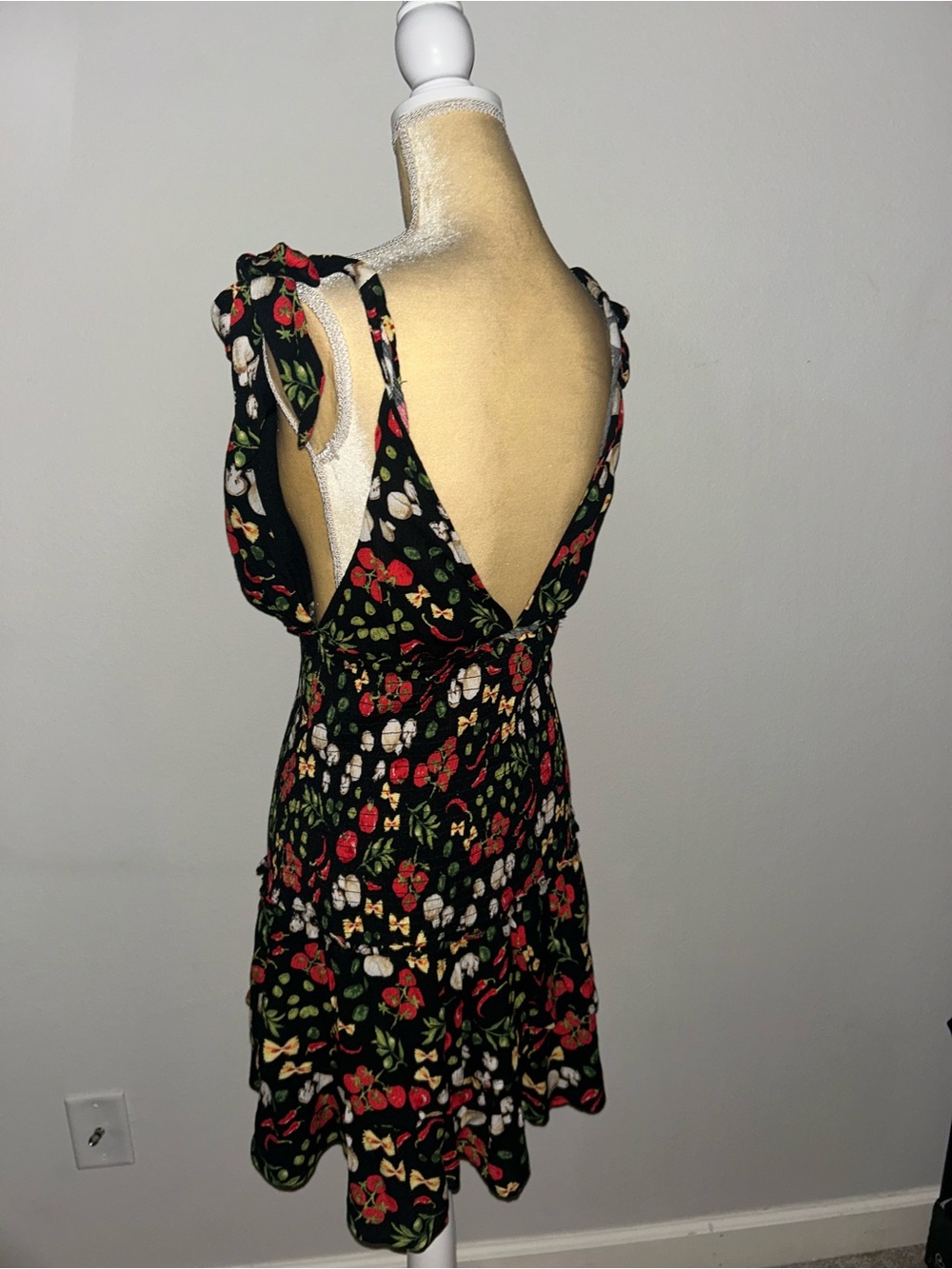 Spaghetti 🍝 O! Pasta dress Tomato 🍅 Mushroom 🍄‍🟫 NWT wild fable Dress Sz M - Picture 4 of 4